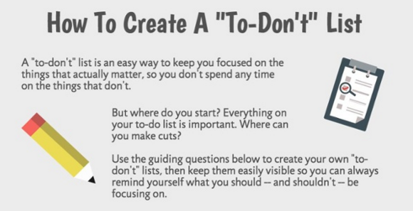 How to Create a  To Don t  List  A Productivity Trick for Focusing On What Really Matters  Infographic